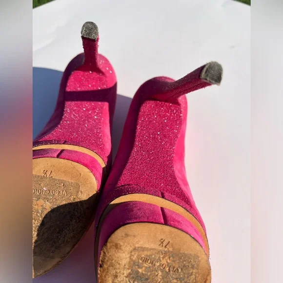 Brian Atwood Fuchsia platform heels - Picture 7 of 7